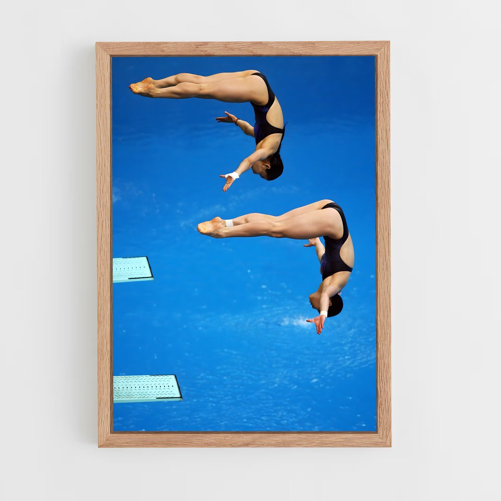Poster Plongeon Éthéré – affiche Plongeon depuis une plateforme (vue 4)